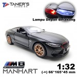 Diecast Mobil Sport BMW M8 Manhart Miniatur Metal Model 1:32